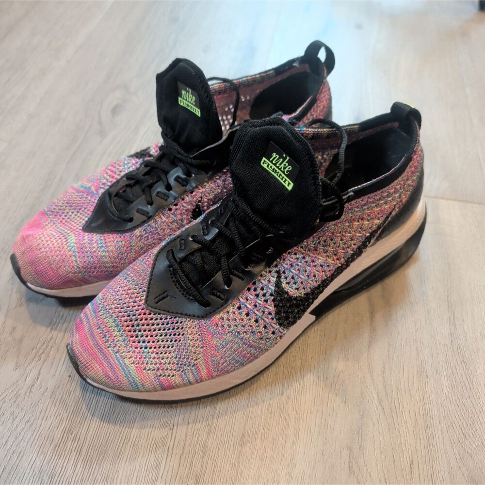 Nike Air Max Flyknit Racer Multi-Color Pink Sneakers DJ6106-300 Mens 5.5 / W7